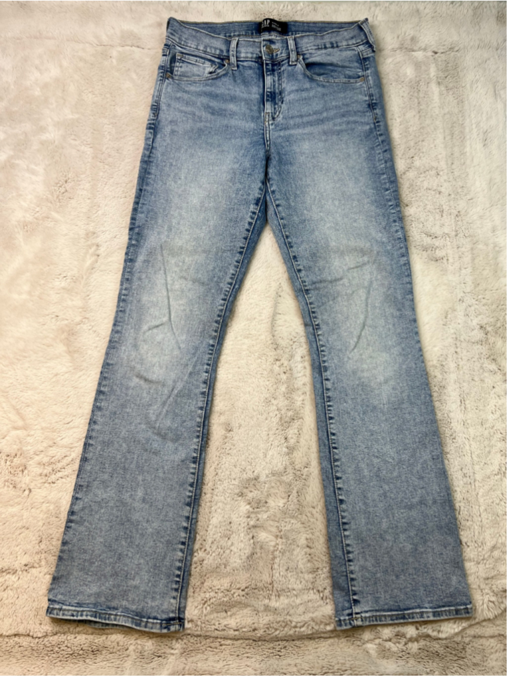 GAP Baby Boot Jeans Womens Size 6 Light Wash Blue Denim Cotton Stretch